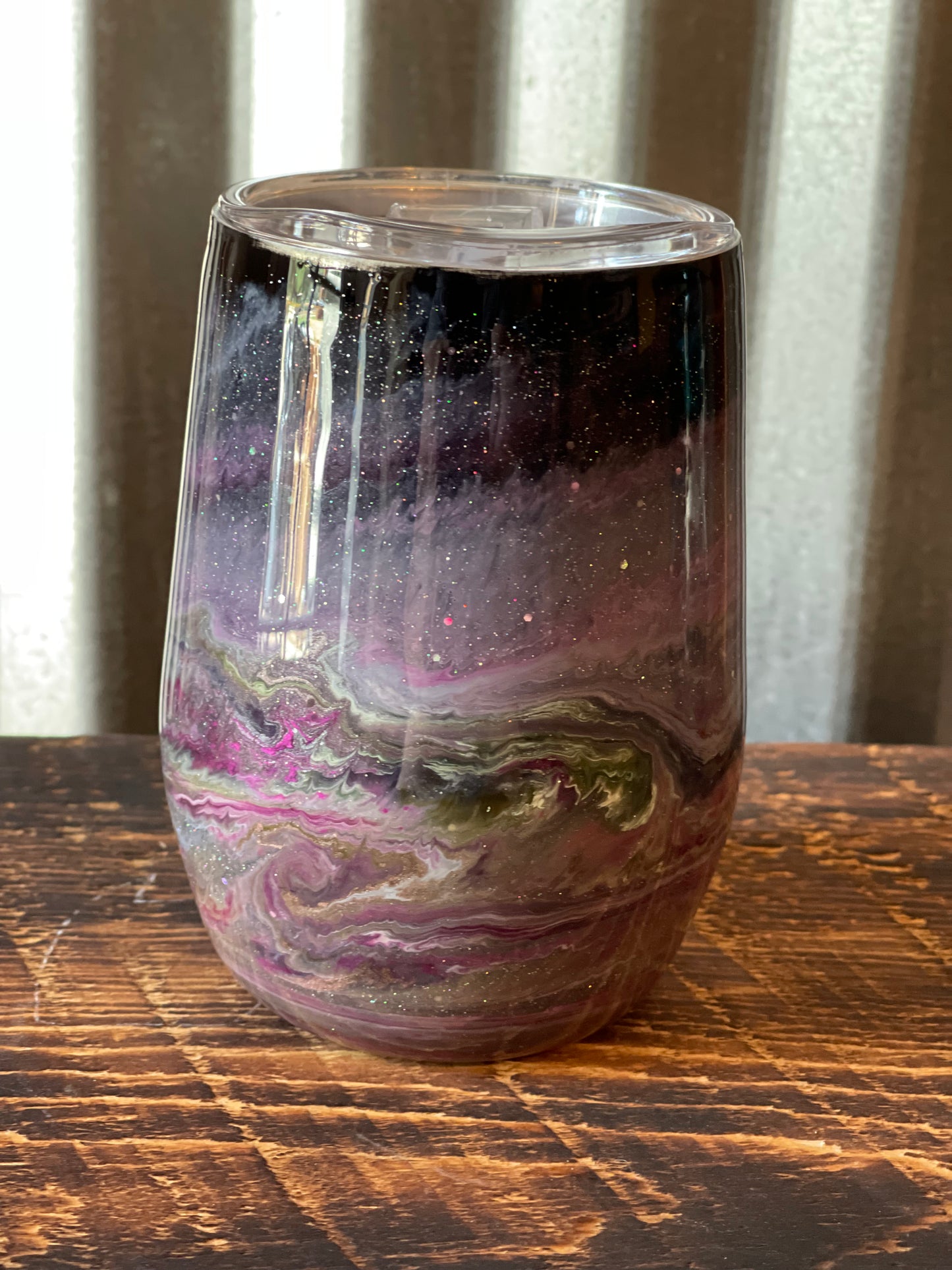 Purple wine tumbler