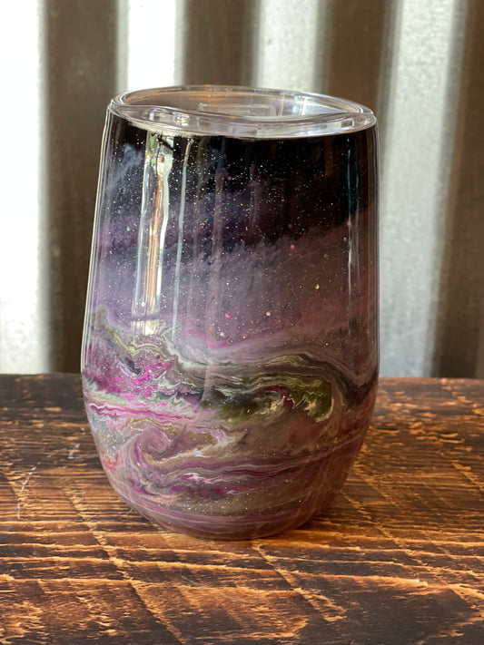 Purple wine tumbler